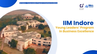 IIM Indore - Young Leaders Program in Business Excellence