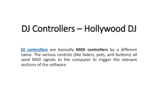 DJ Controllers - Hollywood DJ