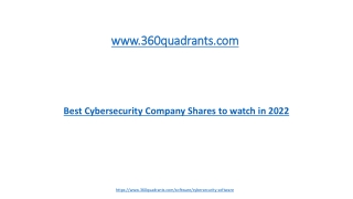 Best Cybersecurity Company Shares to watch in 2022