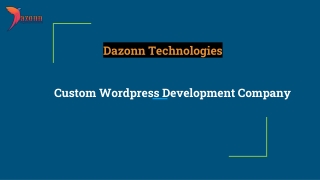 Why Custom Wordpress Development Company Succeeds