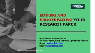 Editing And Proofreading Your Research Paper - Pubrica