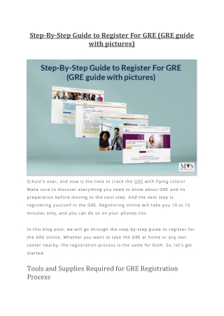 Step-By-Step Guide to Register For GRE (GRE guide with pictures)