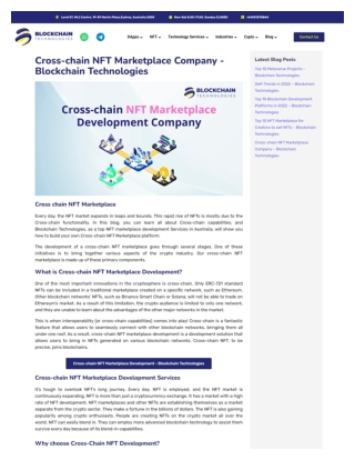 cross-chain-nft-marketplace-development-company-australia