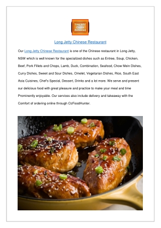 $5 off - Long Jetty Chinese Restaurant Delivery Takeaway Menu, NSW