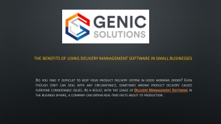 The Benefits of Using Delivery Management Software in Small Businesses