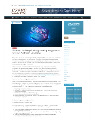 Where to Find Help for Programming Assignments Given at Australian University