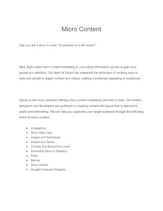 Micro Content