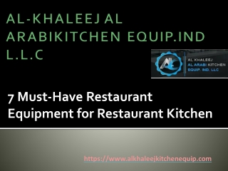 7 Must-Have Restaurant Equipment for Restaurant Kitchen
