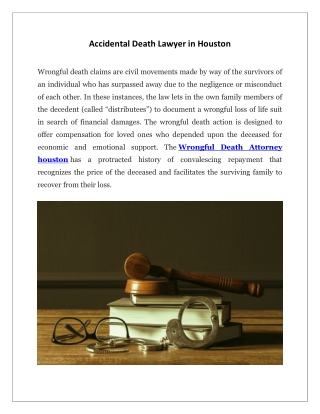 Accidental Death Lawyer in Houston