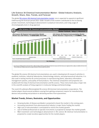 Life Science 38 Chemical Instrumentation Market