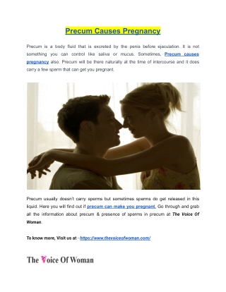 Precum Causes Pregnancy