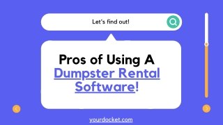 Why every dumpster rental business needs software?