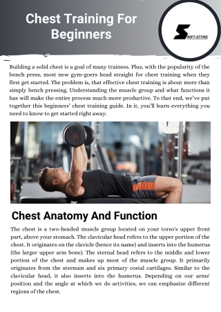 Chest Training For Beginners