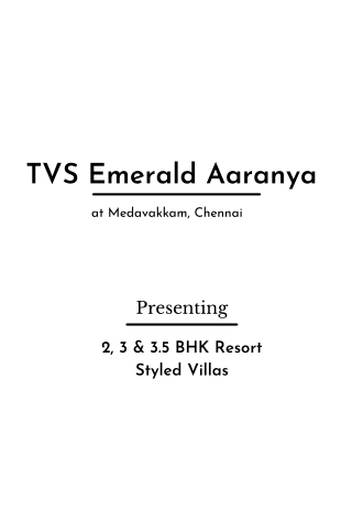 TVS Emerald Aaranya Medavakkam, Chennai | Brochure