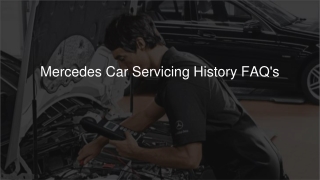 Mercedes Car Servicing
