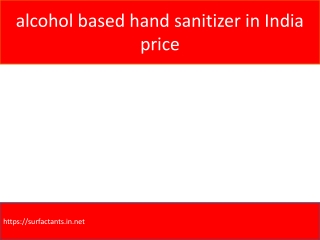 alcohol based hand sanitizer in India price