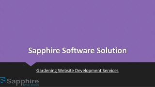 Gardening Website Development Services - Sapphire