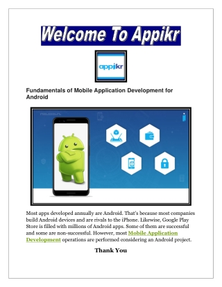 Android mobile application development is not expected to lose