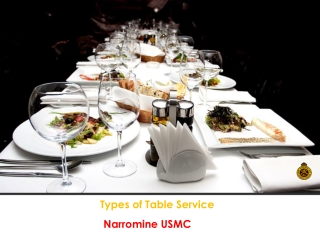 Types of Table Service - Narromine USMC