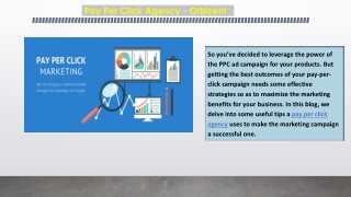 Pay Per Click Agency - Orbizent