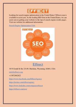 Search Engine Optimization Usa Effeect.com