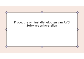 Procedure om installatiefouten van AVG Software te herstellen