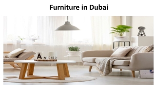 Furniture in Dubai