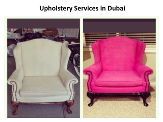 Upholstery Services in Dubai