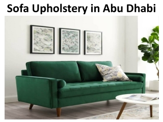 Sofa Upholstery in Abu Dhabi