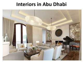 Interiors in Abu Dhabi