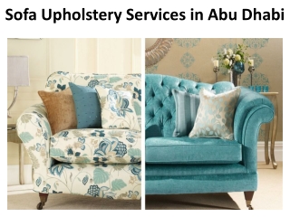 Sofa Upholstery Service in Dubai