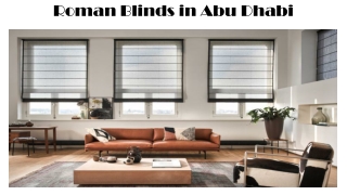 Roman Blinds in Abu Dhabi
