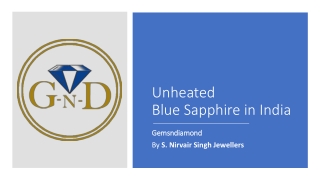 Unheated blue sapphire in india