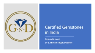 Certified gemstones in india