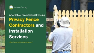 Privacy Fence Contractors In Bellevue