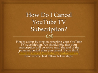 How Do I Cancel YouTube TV Subscription?