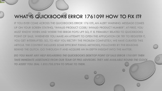 Easy troubleshooting techniques to resolve QuickBooks Error 176109