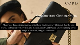 Buy Contemporary Clothing Online from Cord Studio