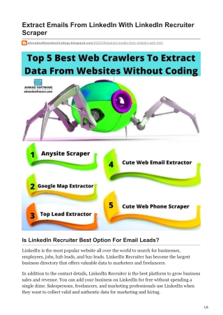 Extract Emails From LinkedIn With LinkedIn Recruiter Scraper