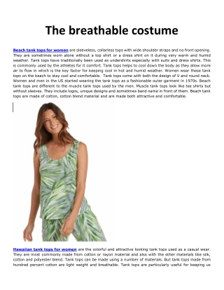 The breathable costume