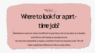 Where to look for a part-time job