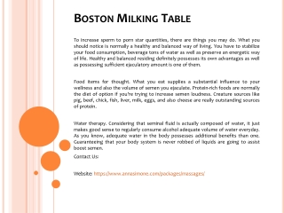 Boston Milking Table