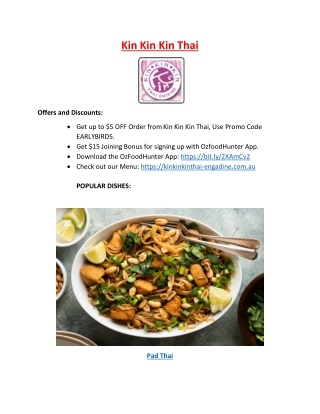 $5 off - Kin Kin Kin Thai Restaurant Engadine, NSW