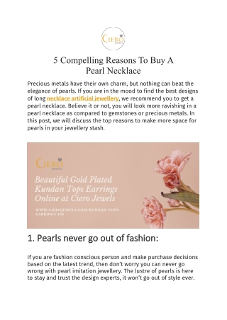5 Compelling Reasons To Buy A Pearl