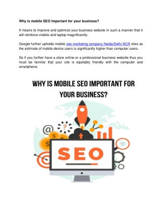 Why is mobile SEO important for your business