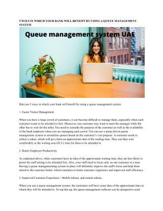 Queue management system UAE