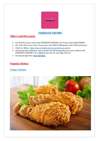 $5 off - Fishwave Oxford Asian Restaurant Surry Hills, NSW