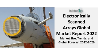 Electronically Scanned Arrays Market To Show Incredible Growth By 2031 Covid-19