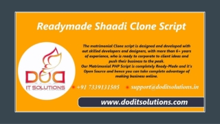 Online Readymade Shaadi Clone System - DOD IT SOLUTIONS
