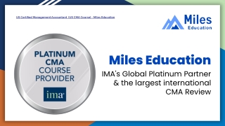 IMA's Global Platinum Partner & the Largest International CMA Review Institute